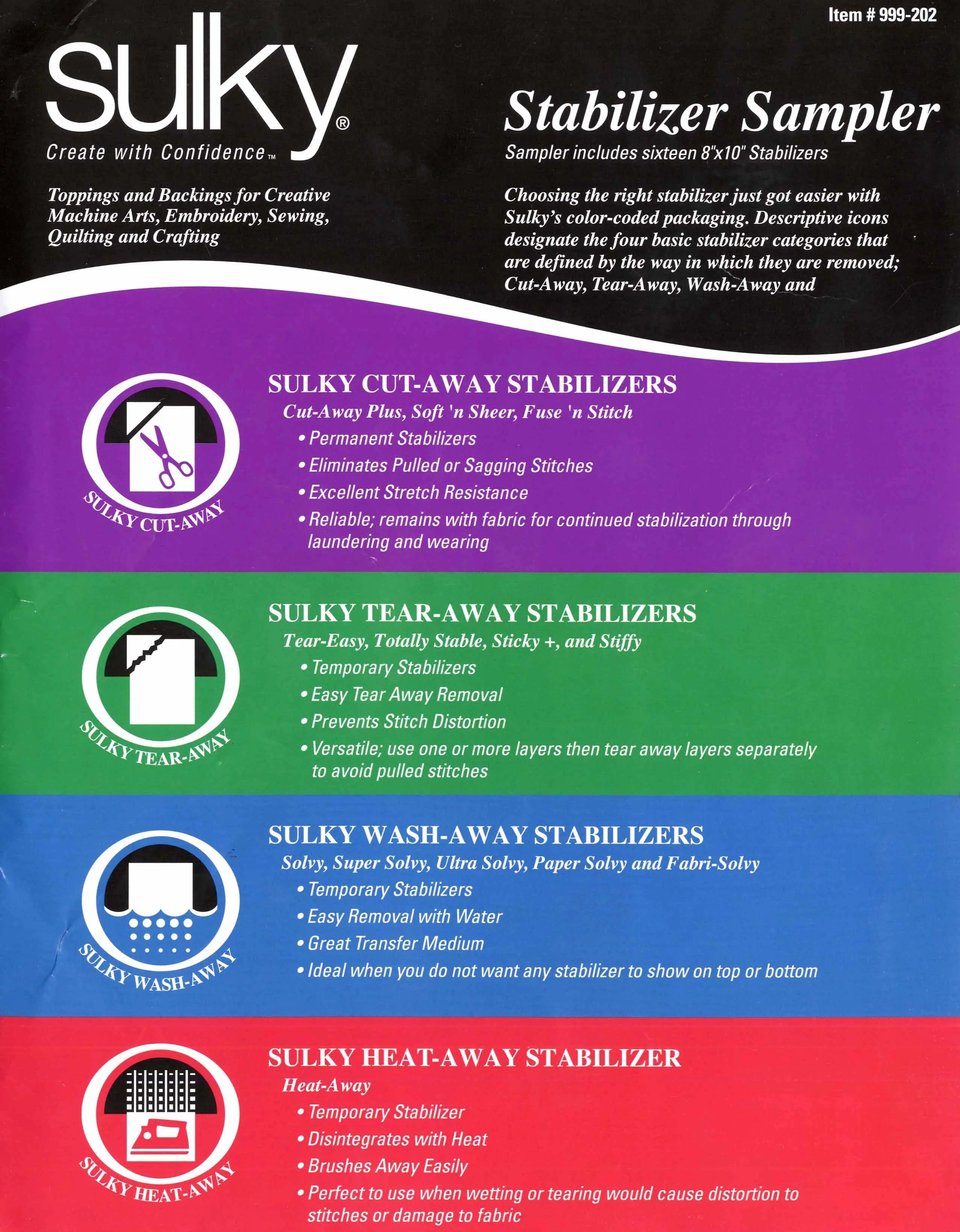 Sulky Stabilizer Sampler Pack - Linda's Electric Quilters