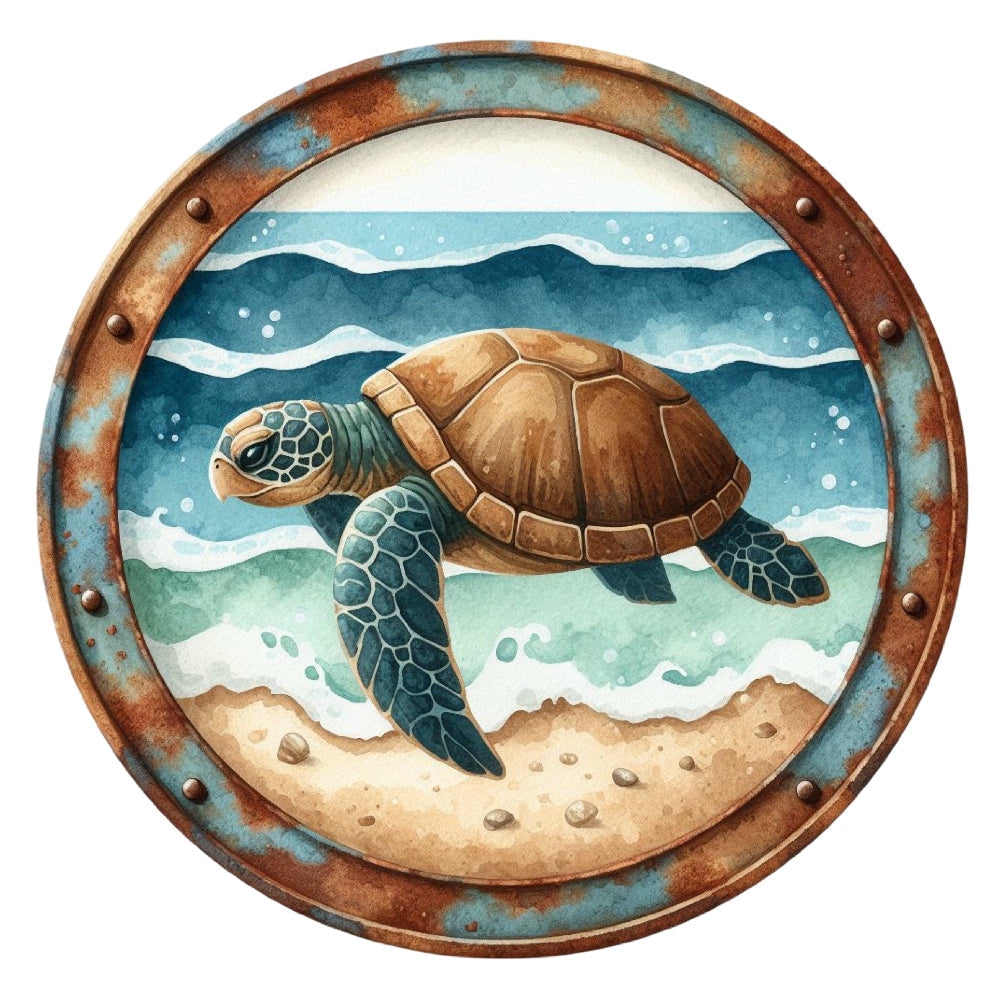 Summer Beach Round Fabric Panel 17