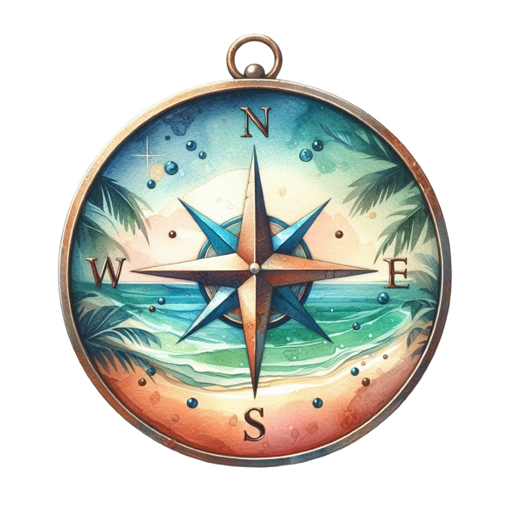 Summer Beach Round Fabric Panel 6