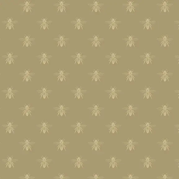 Summer House - Bee - Green 44" / 45" Fabric Per Yard The Fabric Company