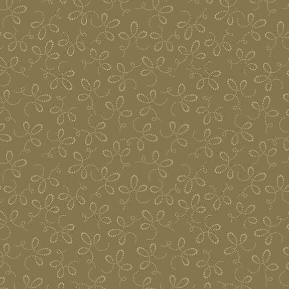 Summer House - Swirl - Olive 44" / 45" Fabric Per Yard The Fabric Company