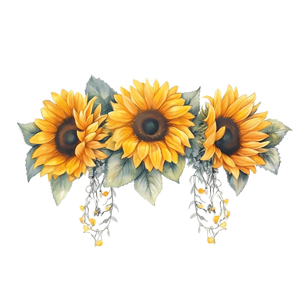 Summer Sunflowers Fabric Panel 19 QuiltingFabricPanels