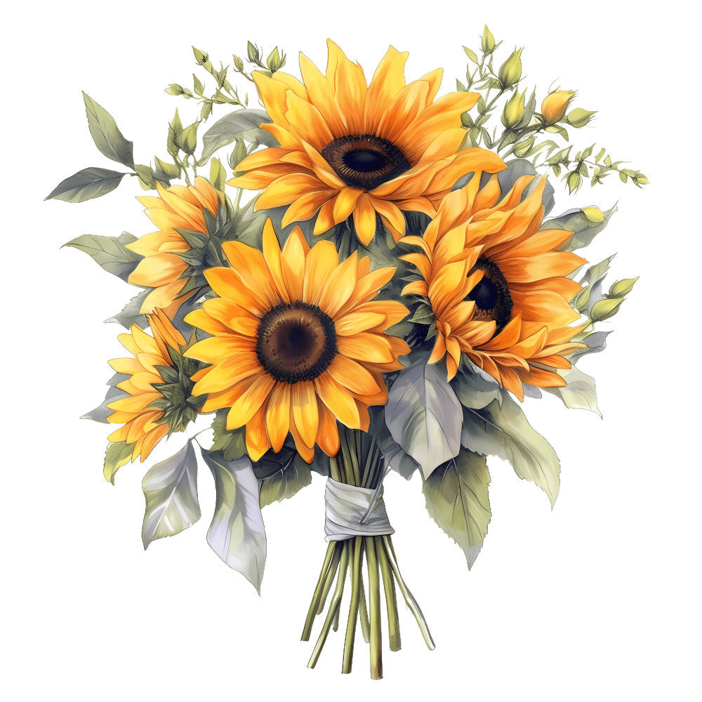 Summer Sunflowers Fabric Panel 7 QuiltingFabricPanels