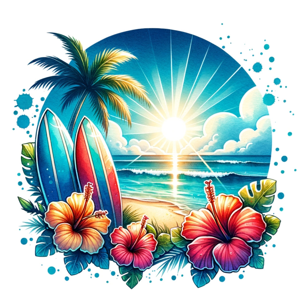 Summer at the Beach Fabric Panel 10