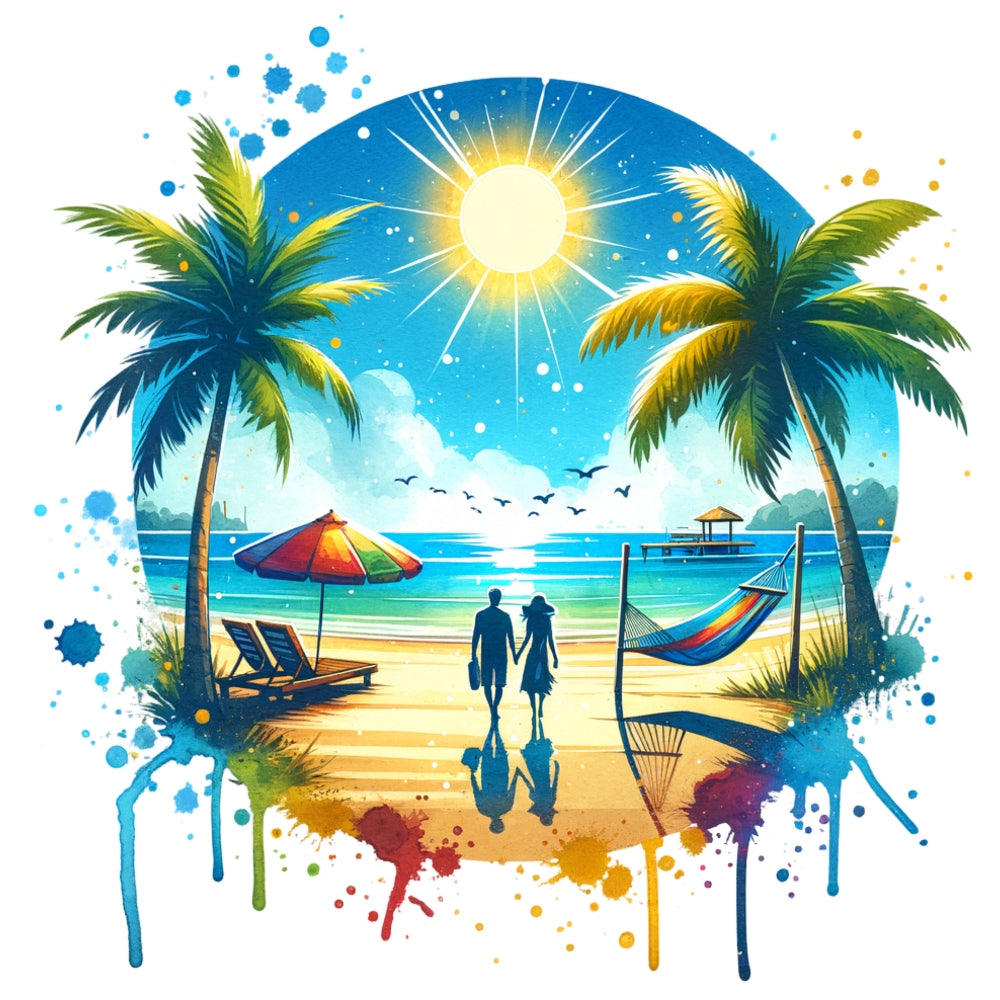 Summer at the Beach Fabric Panel 5