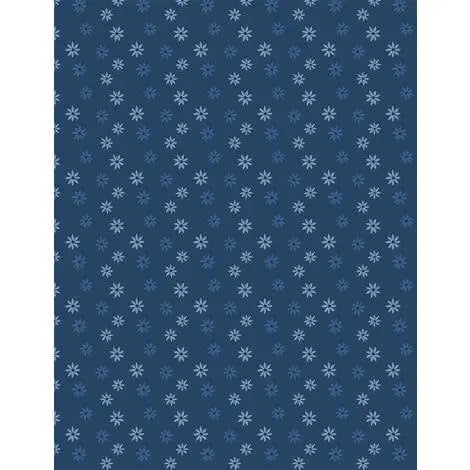 Summertime Daydream - Daisies All Over - Navy 44" / 45" Fabric Per Yard The Fabric Company