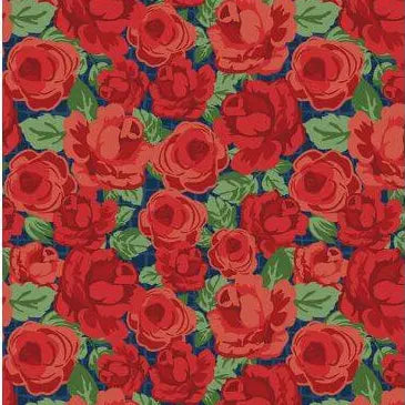 Summertime Daydream - Packed Floral - Navy 44" / 45" Fabric Per Yard The Fabric Company