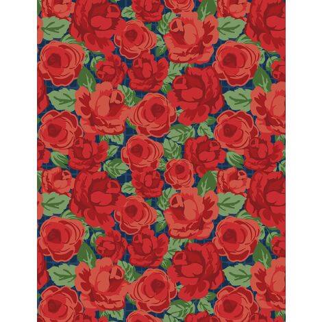 Summertime Daydream - Packed Floral - Navy 44" / 45" Fabric Per Yard