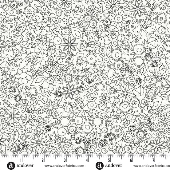 Sun Print Whisper Panda Woodland 44"/45" Fabric Per Yard Andover Fabrics