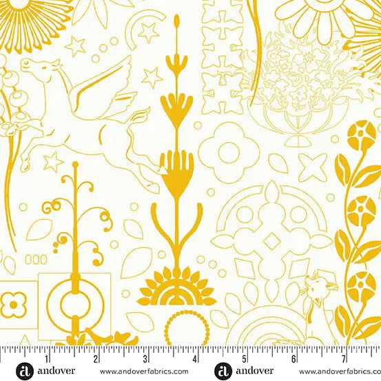 Sun Print Whisper Sunshine Cameo 44"/45" Fabric Per Yard Andover Fabrics