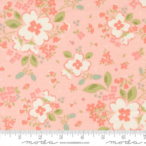 Sunbonnet Pink Pretty Petals Cotton 44"/45" Fabric Per Yard