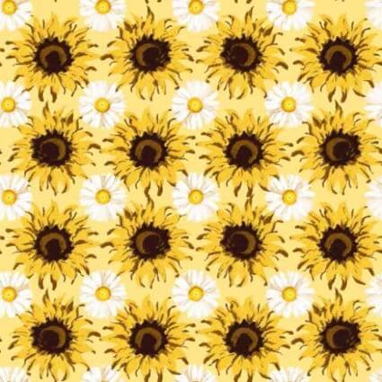 Sunflower - Sunshine Yellow 44" / 45" Fabric Per Yard