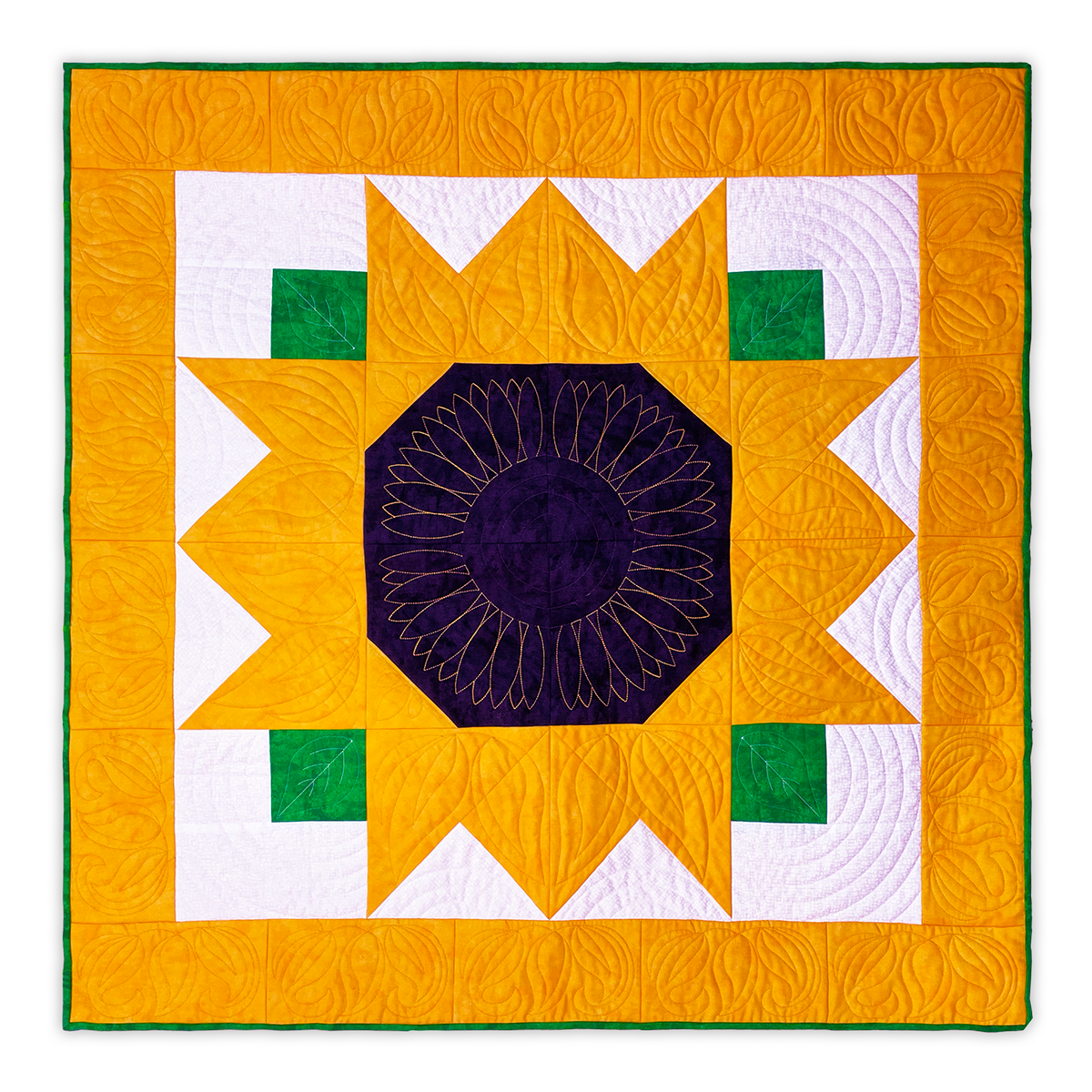 Sunflower Quilt Bundle In-the-Hoop Quilt Embroidery Design Set Pickle Pie Designs