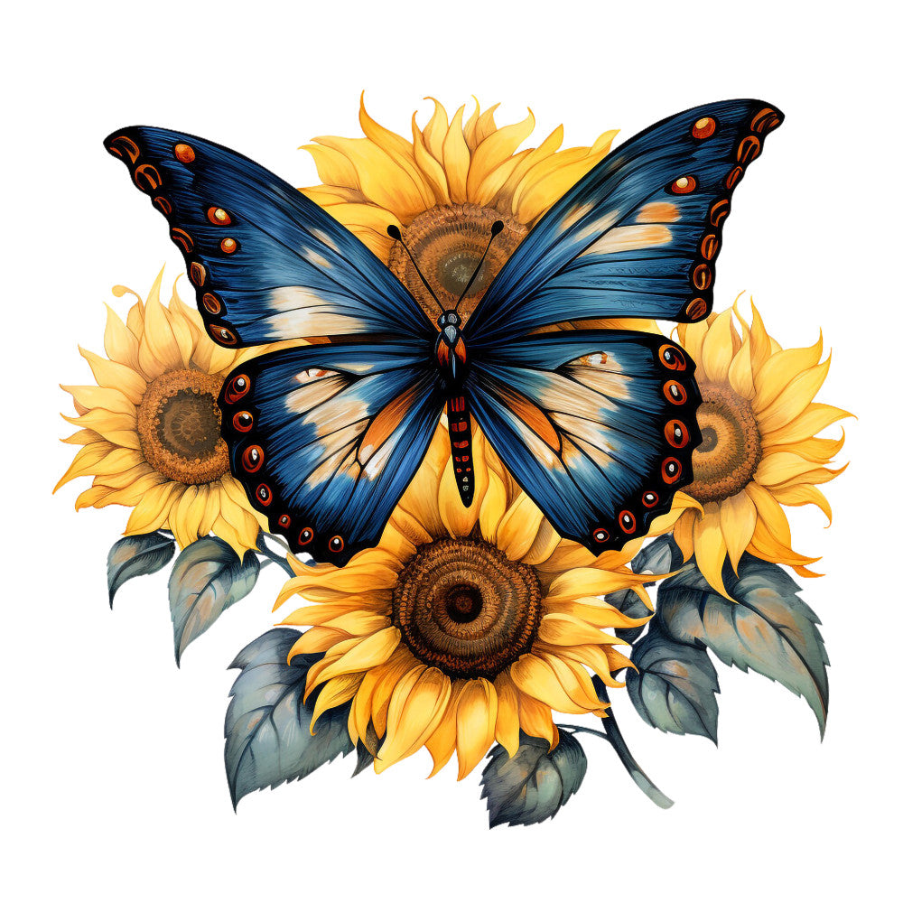Sunflowers and Butterflies Fabric Panel 11 QuiltingFabricPanels