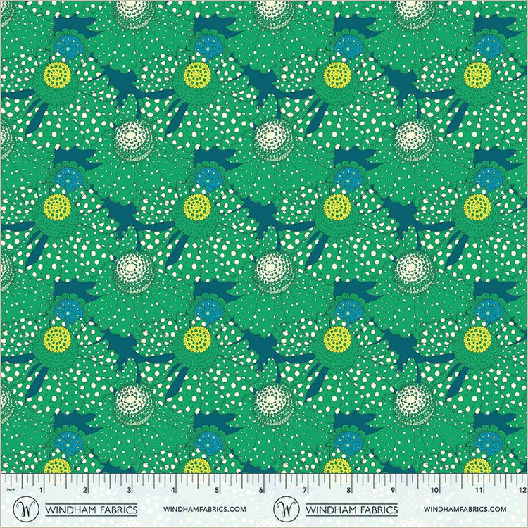 Sunshine Polka flower Chlorophyll High Density Cotton 44"/45" Fabric Per Yard