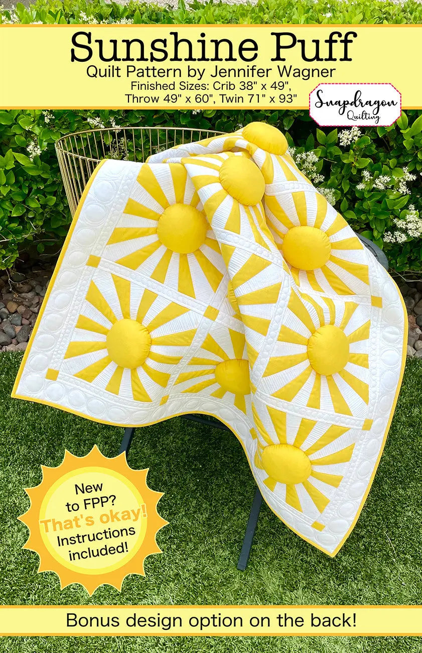 Sunshine Puff Quilt Pattern Checker Distributor