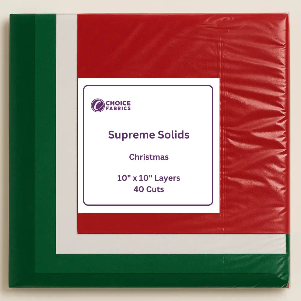Red, White, Green - Supreme Solids - 10x10 Layers - Christmas [40 cuts]