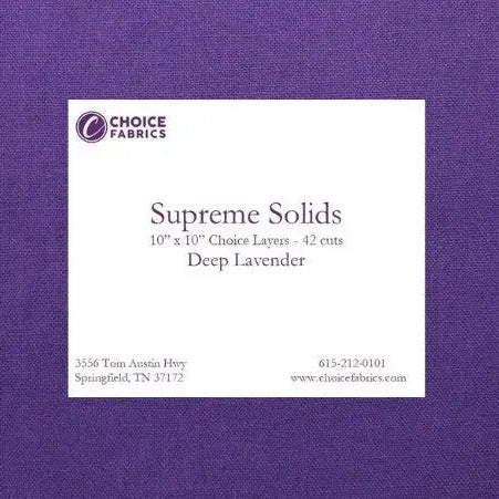Purple Supreme Solids - 10x10 Layers - Deep Lavender (42 cuts)