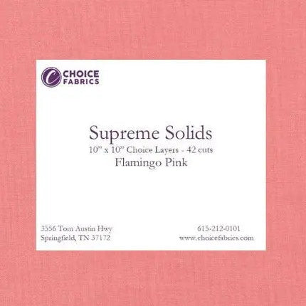 Pink Supreme Solids - 10x10 Layers - Flamingo Pink (42 cuts)