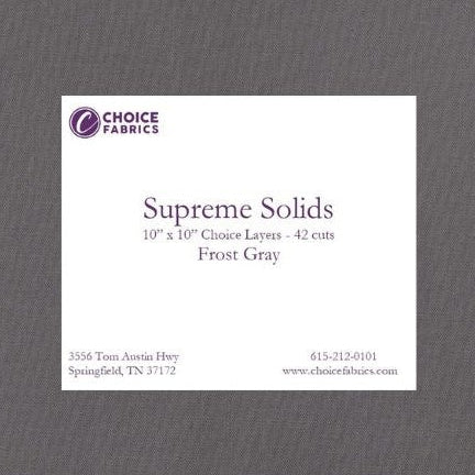 Grey Supreme Solids - 10x10 Layers - Frost Gray (42 cuts)