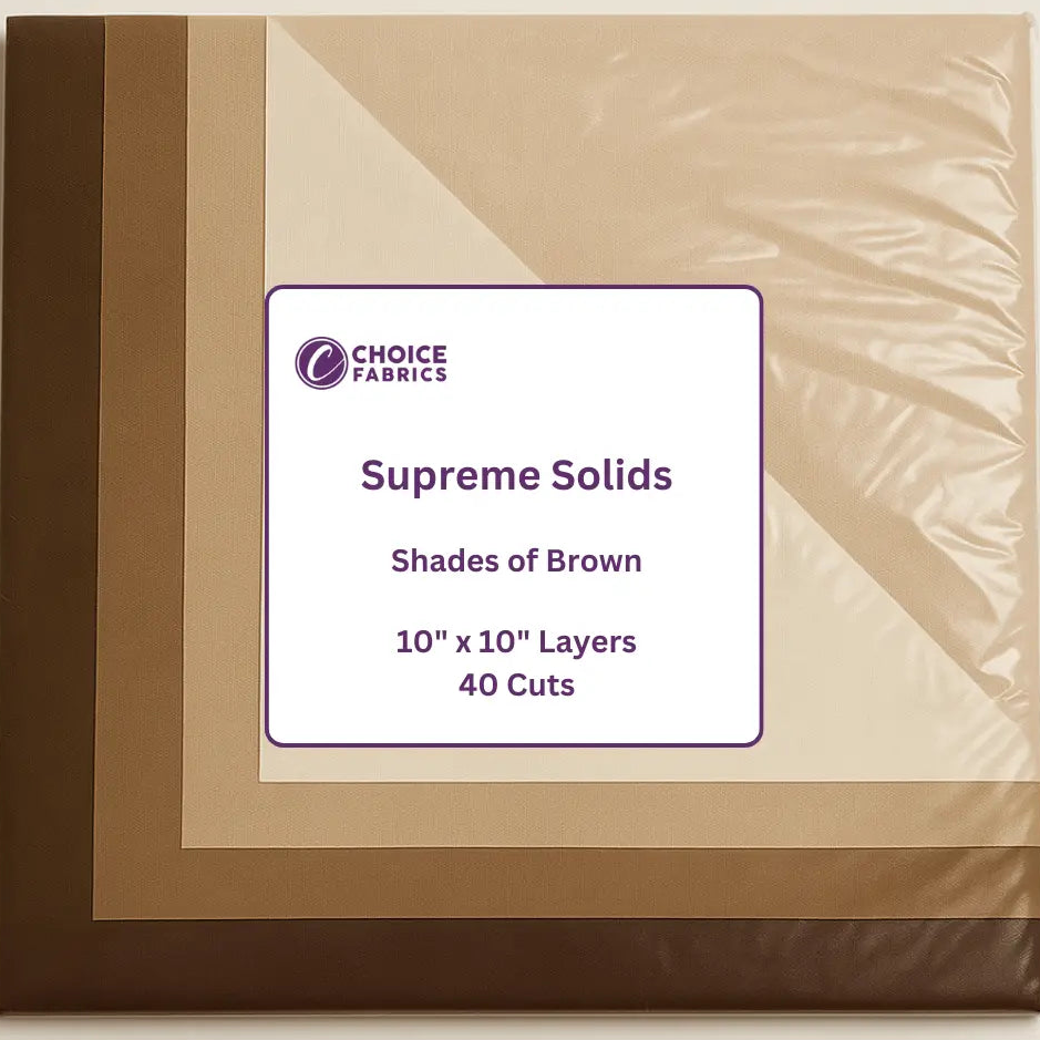 Brown Supreme Solids - 10x10 Layers - Shades of Brown [40 cuts]