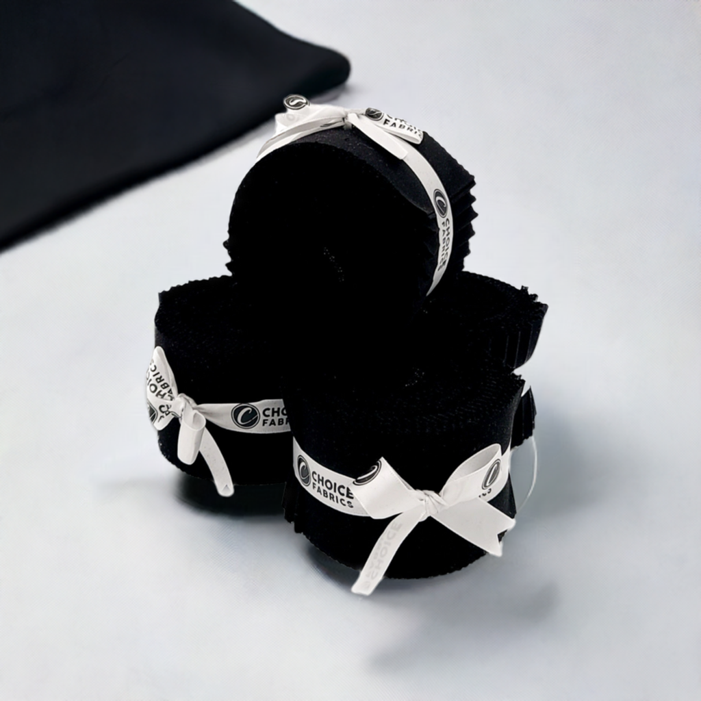 Black Supreme Solids - 2.5" Roll - Black (20 cuts)
