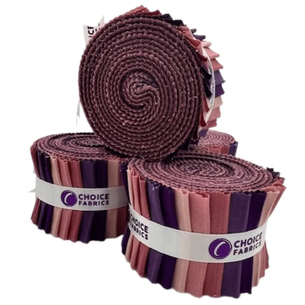 Orange, Pink, Purple - Supreme Solids - 2.5" Roll - Sugar Plum (20 cuts)