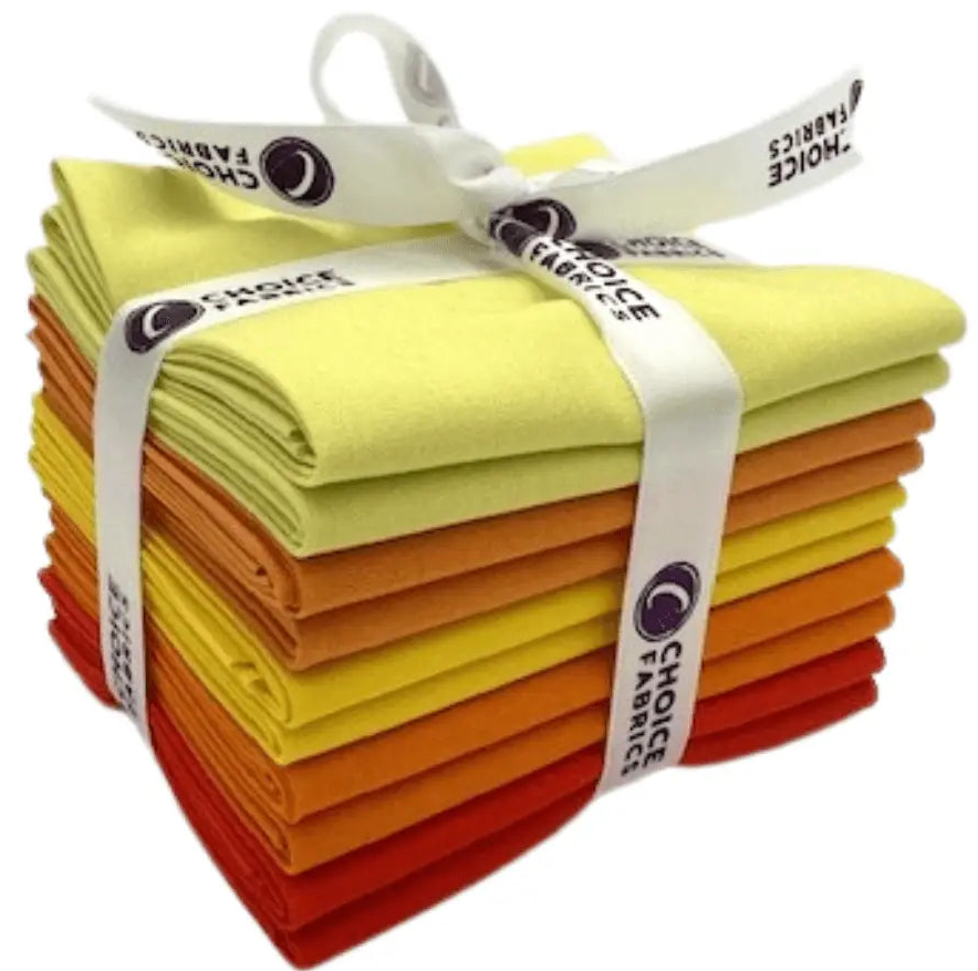 Orange, Yellow Supreme Solids - Fat Quarter Bundle - 10 pack (Citrus)