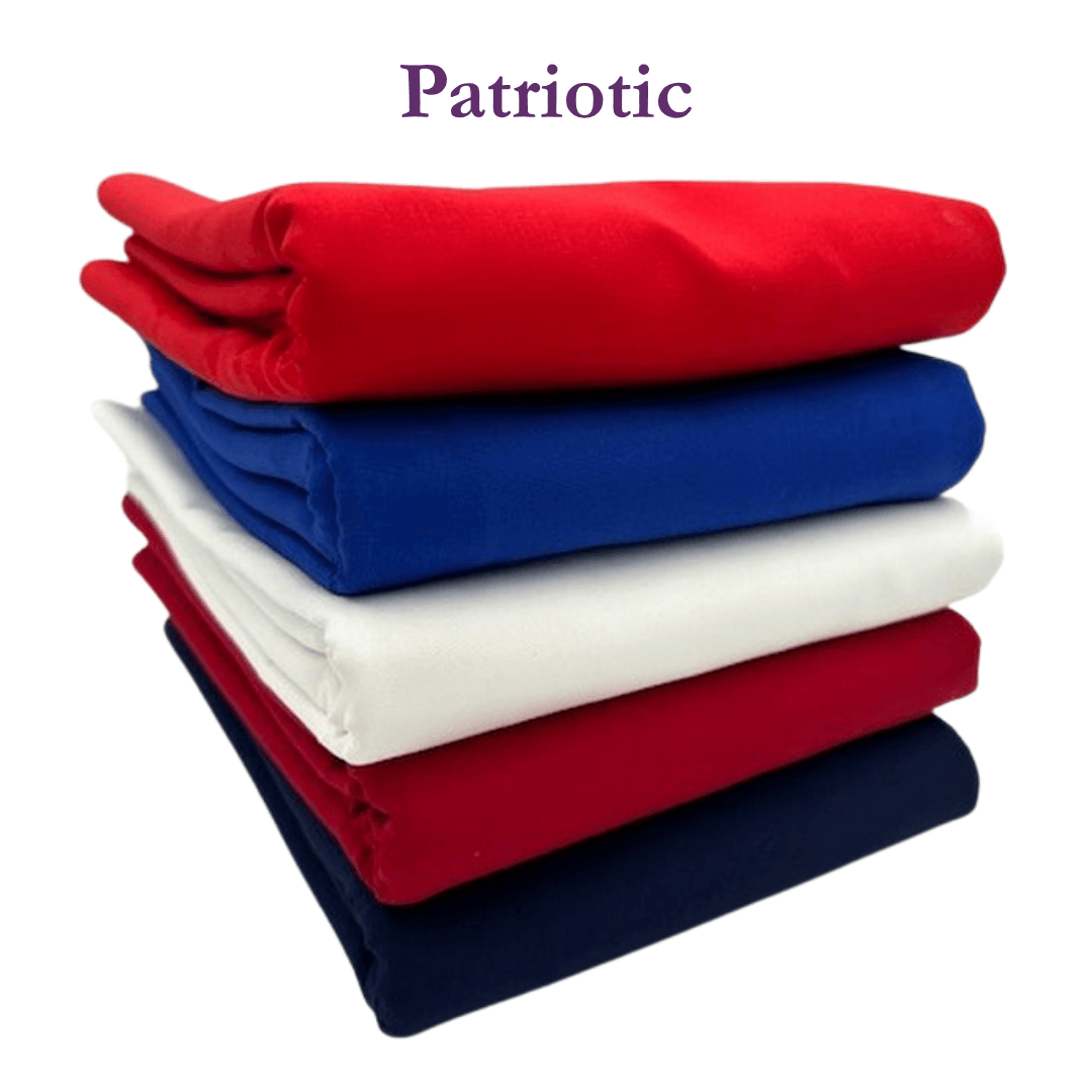 Choice Fabrics Supreme Solids one yard bundle patriotic 5 pack