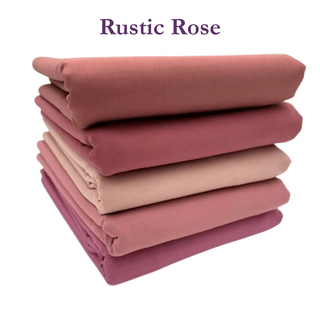 Supreme Solids - One Yard Bundle - 5 pack (Rustic Rose) The Fabric Company