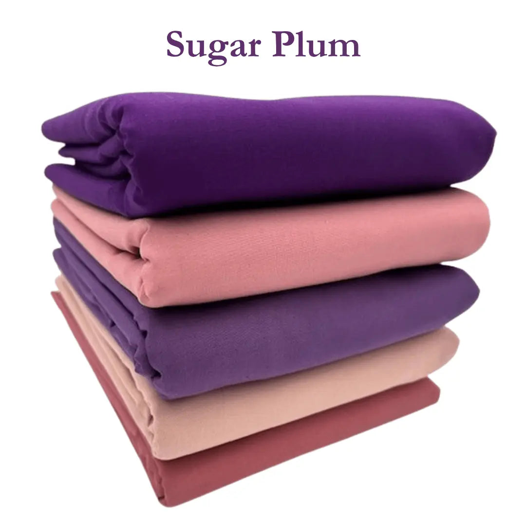 Supreme Solids - One Yard Bundle - 5 pack (Sugar Plum) The Fabric Company