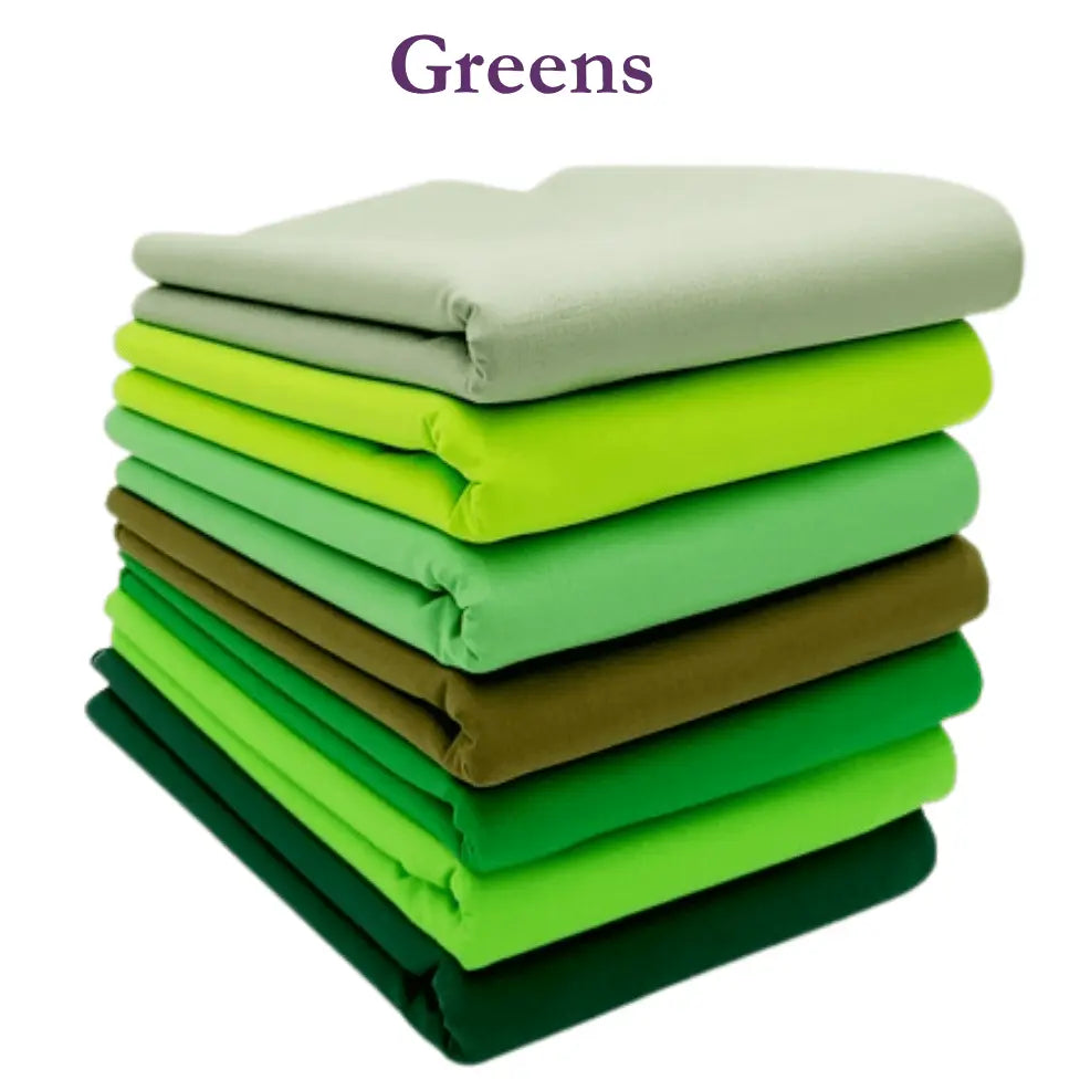 Supreme Solids - One Yard Bundle - 7 pack (Greens)