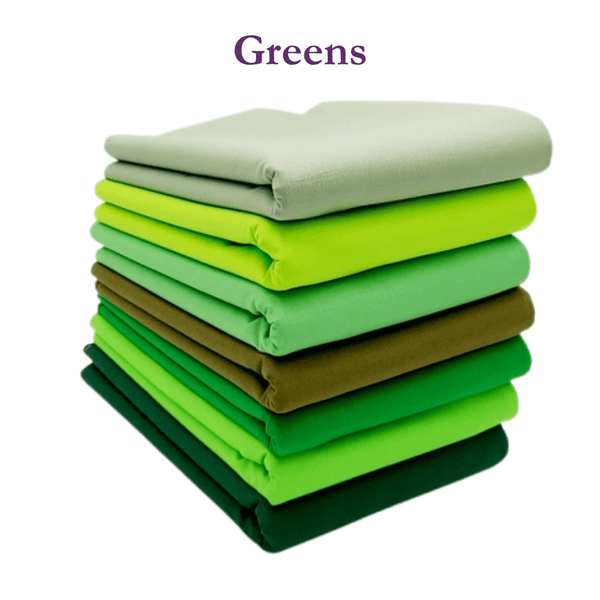 Supreme Solids One Yard Bundle 7 pack Greens