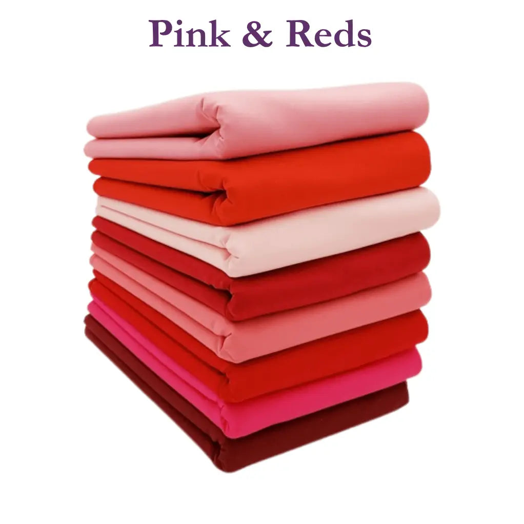Supreme Solids - One Yard Bundle - 8 pack (Pink & Reds)
