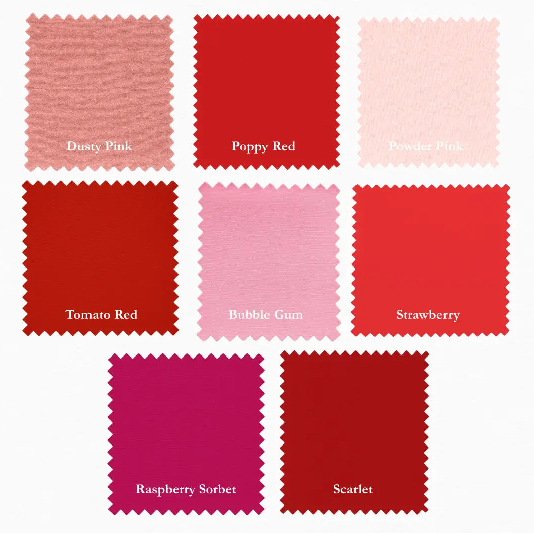 Supreme Solids - One Yard Bundle - 8 pack (Pink & Reds)