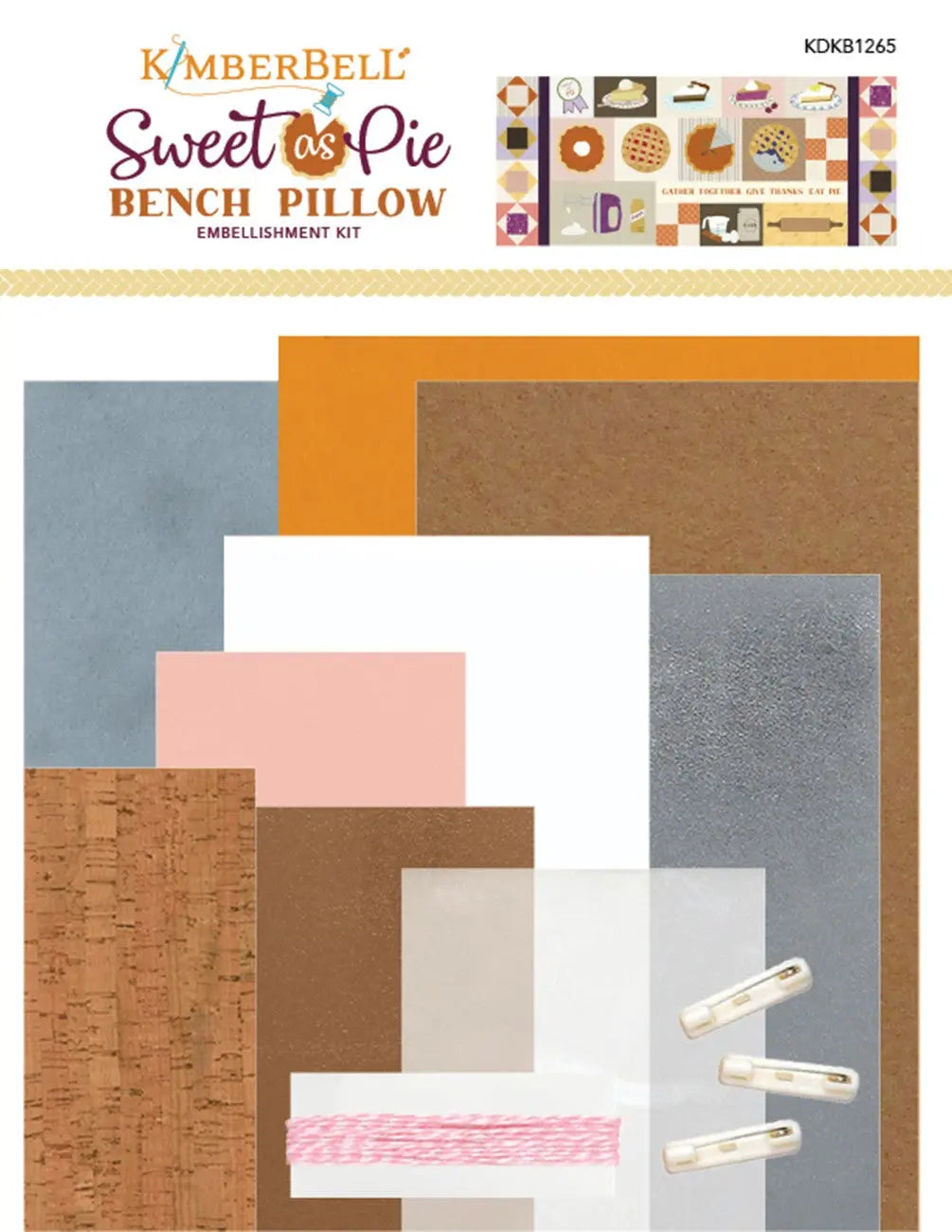 Sweet As Pie Bench Pillow Embellishment Kit - Linda's Electric Quilters