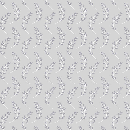 Sweet Dreams Flannel - Dreamy Leaf - Gray 44"/45" Cotton Flannel Fabric per yard