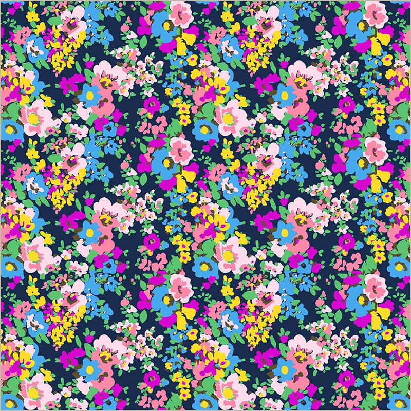 Sweet Talk Leann Midnight Cotton 44”/45” Fabric Per Yard