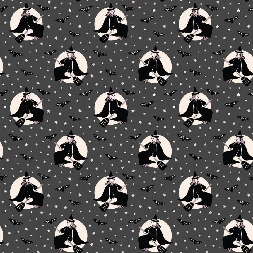 Sweet Tooth - Little Witch - Black 44" / 45" Fabric Per Yard The Fabric Company