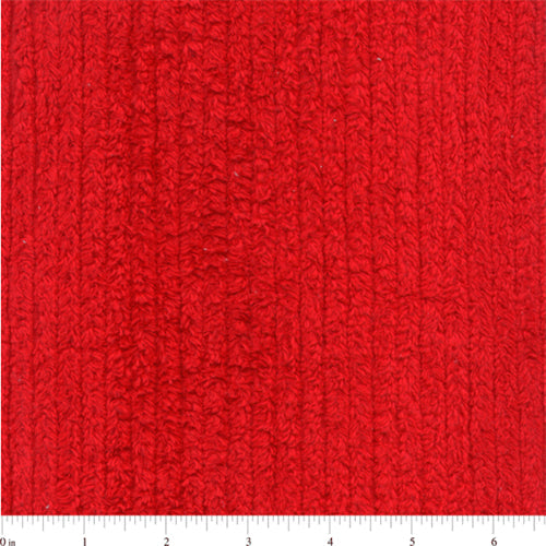Red Cotton Chenille Fabric - Reorderable