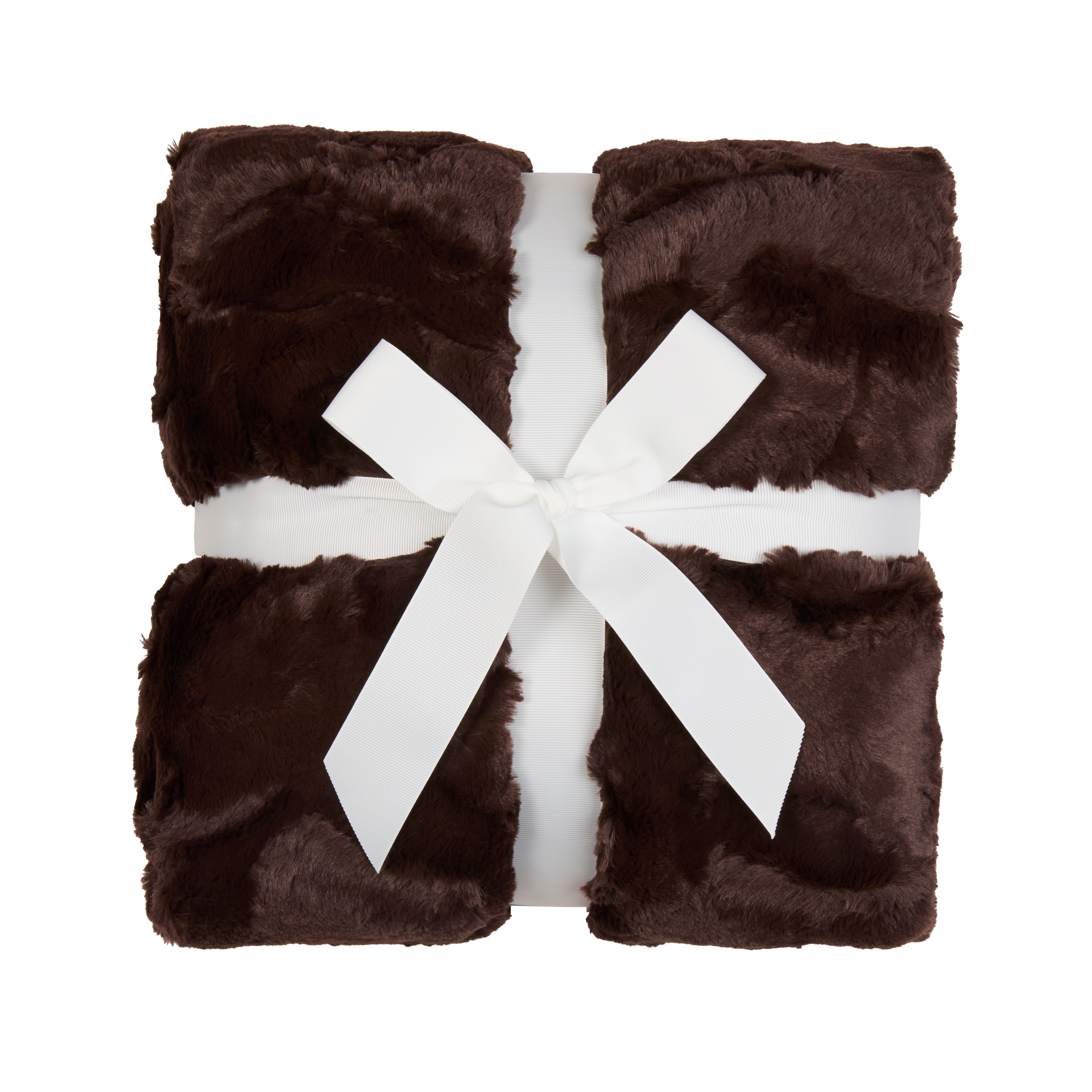 Chocolate Signature Luxe Cuddle Hide Blanket 60" x 72"