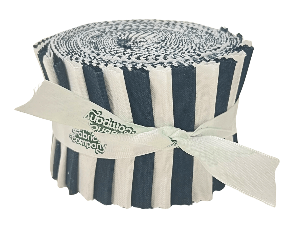 Supreme Solids - 2.5" Roll - Navy & White (20 cuts)