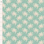 Tilda Sunday Brunch White Flower quilting cotton in Teal
