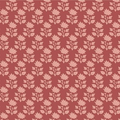 Tilda Sanctuary Mira quilting cotton fabric in Rhubarb