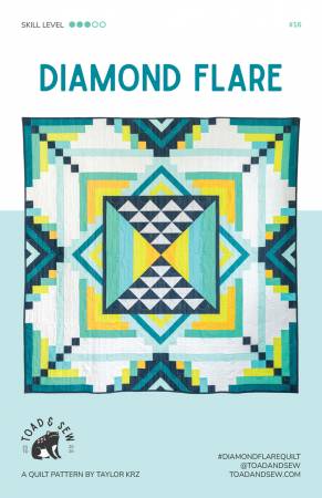 FIGO Mr. Bones Sews Diamond Flare quilt pattern
