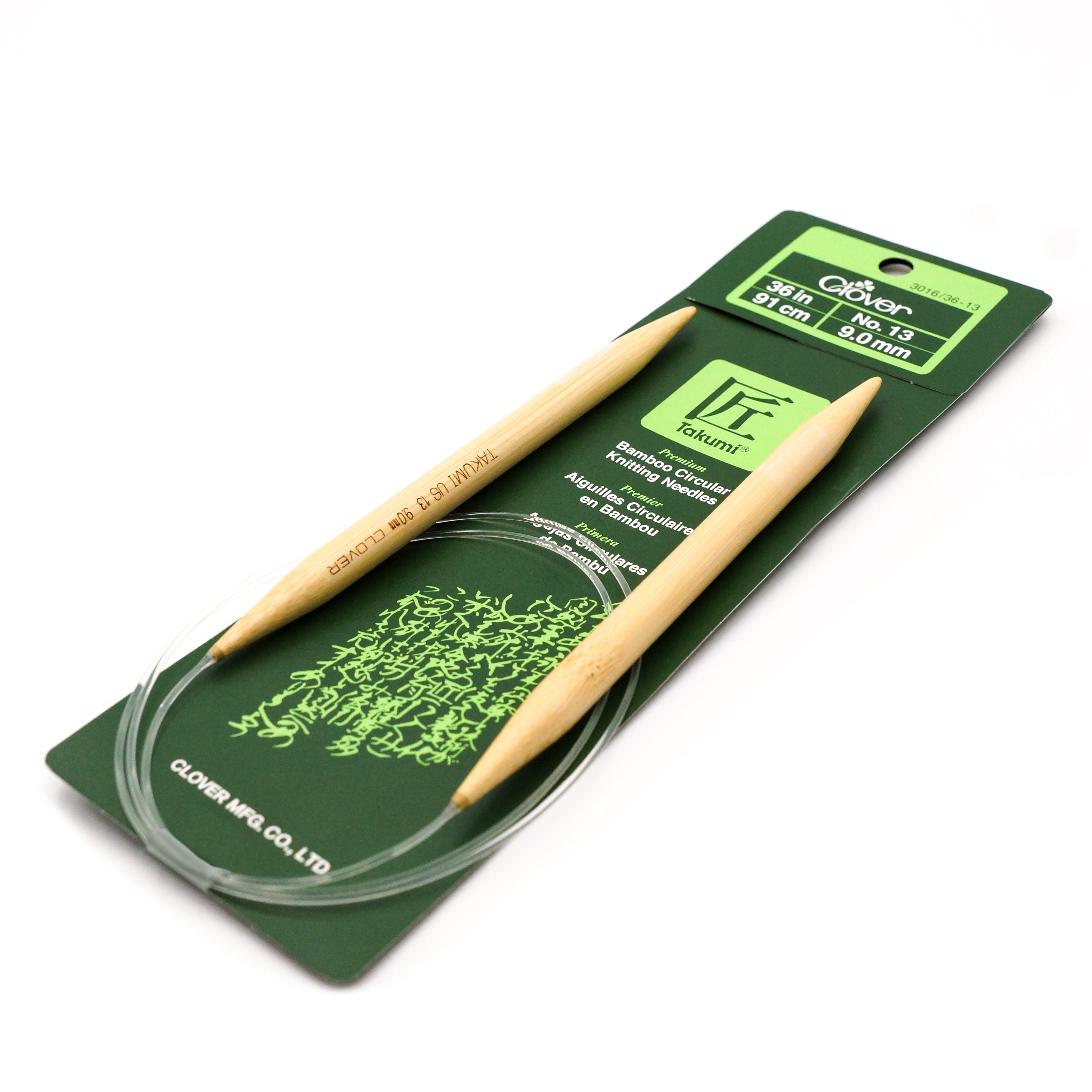 Takumi Bamboo Knitting Needles Circular 36" No. 13 (9.00mm)
