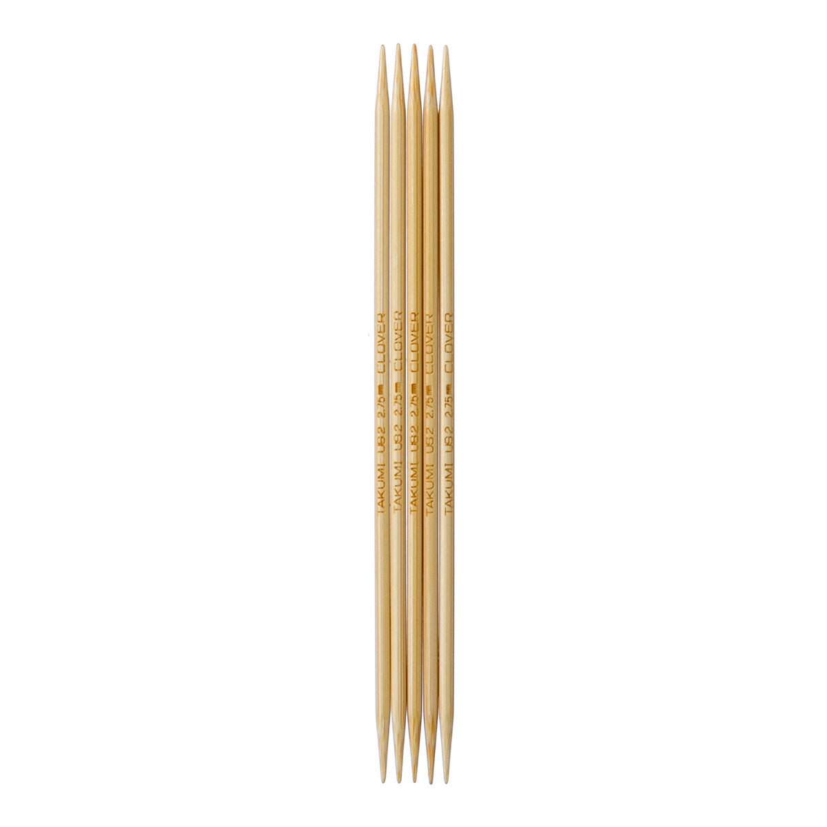 Takumi Bamboo Knitting Needles Double Pointed (5") No. 2