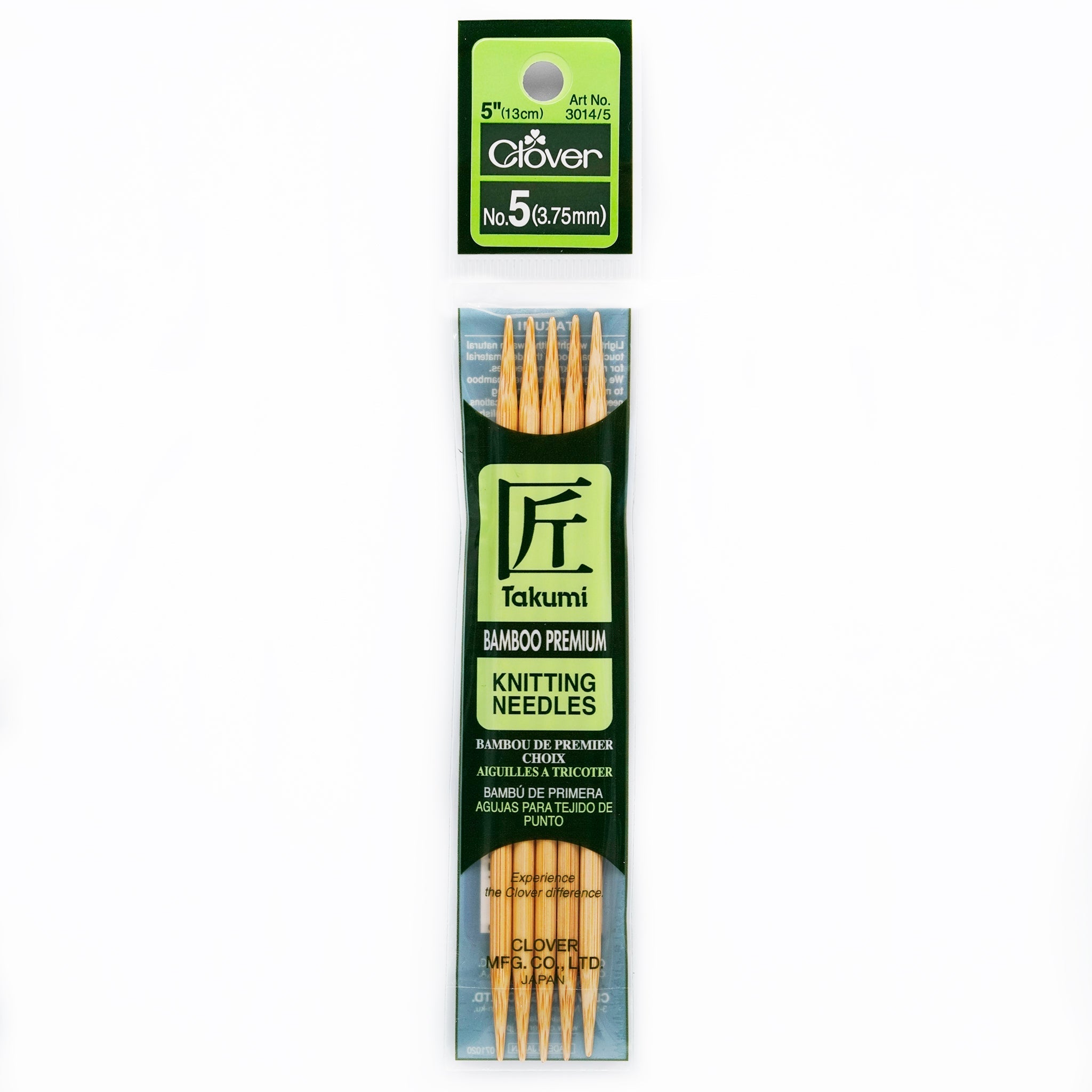 Takumi Bamboo Knitting Needles Double Pointed (5") No. 5