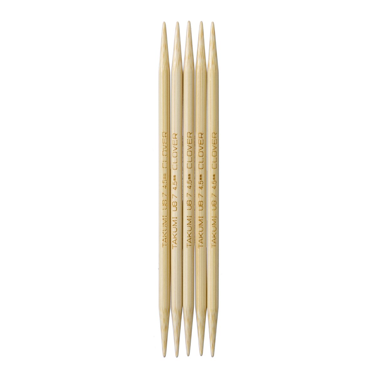 Takumi Bamboo Knitting Needles Double Pointed (5") No. 7