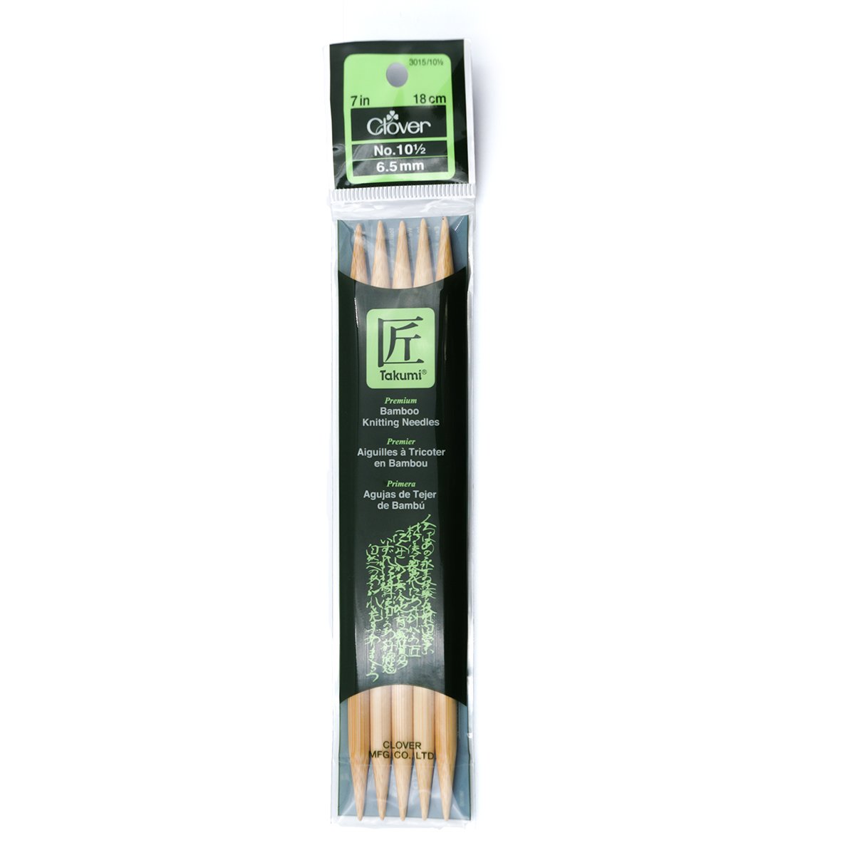Takumi Bamboo Knitting Needles Double Pointed (7") No. 10.5